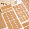 Home Storage Identification Tags Self-Adhesive Cork Labels, Waterproof Stickers with Retro Wood Texture, Oil Proof Classification Marks Removable