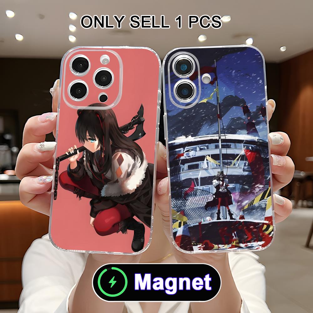 Arknights Zima Clear TPU Magsafe Mobile Phone Case for iPhone 17 16 15 14 13 12 11 Air Pro Max Plus Mini Colorful Cover