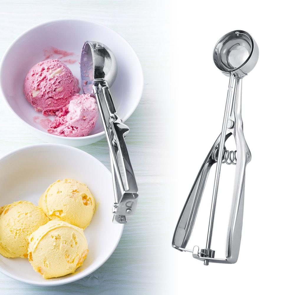 Household Stainless Steel Ice Cream Spoon Scoop Cream Dipper Kitchen Accessories (Small)