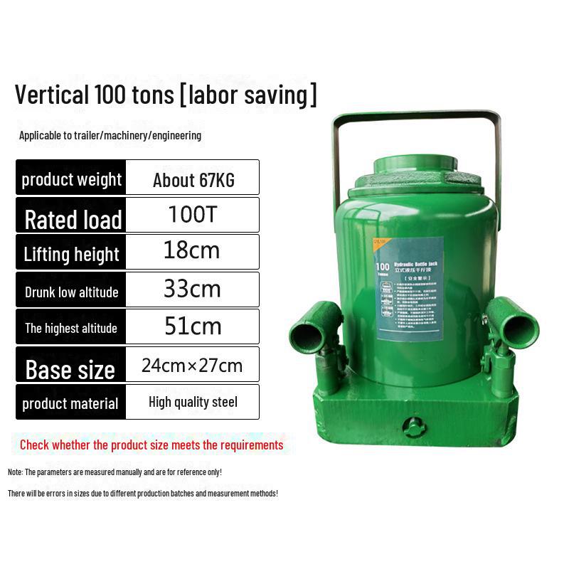 Multi-Capacity Vertical Hydraulic Jack: 5T, 10T, 20T, 50T for Car Tire Change & Repair