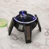 Solar 360 Degrees Rotating Turntable Watch Phone Jewelry Display Stand LED Light (Black)