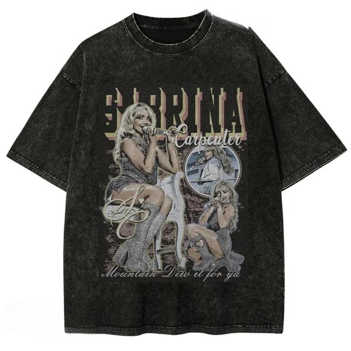 Summer Sabrina Kapur washed Tshirts highquality and luxurious cotton shirts high street hiphop shirts street