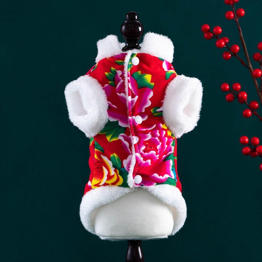 Soft Cats Warm Apparel Jubilant Flowered Cotton Jacket Dog Coat Small Dog Clothes Puppy