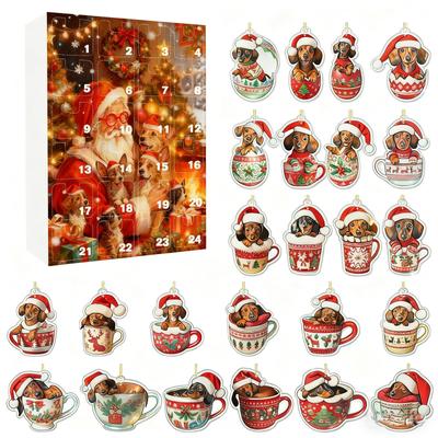 1pc 2D Holiday Advent Calendar Advent Calendar Collectible  Funny Animal Set Commemorative Collectible Home Decor