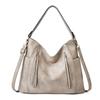 FORRICA Large Retro Shoulder Tote Stylish Soft PU Removable Shoulder Rice White Women's Handbag, Capacity, Design, Bag, 3-Way Bag, Handbag, Leather,