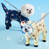 Windproof Dog Rain Cloak Waterproof Four Leg Raincoat Stylish Pet Rain Jacket  Cats