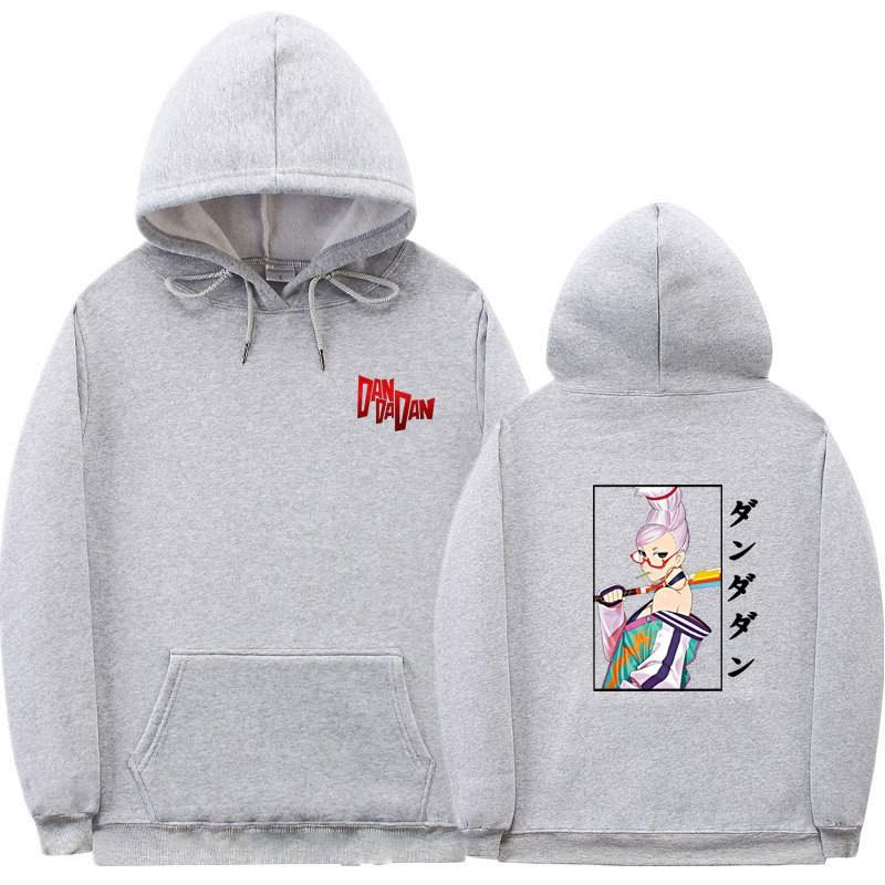 Anime-Inspired Oversized Hoodie With Ribbed Hem Unisex Sweatshirt Fall Casual Wear