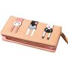 Cute Cat Long Wallet Zipper Wallet Female Wallet Girl Wallet Leather Wallet Kid Wallet Coin Purse Wallet 18 Card Slots Have A Photo Slot---beige