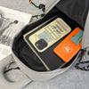 Schoolbag Small Backpack Men's and Women's Outdoor Lightweight Multipurpose Sports Riding Backpack Fashion Contrast Color Flat Casual Breast Bag