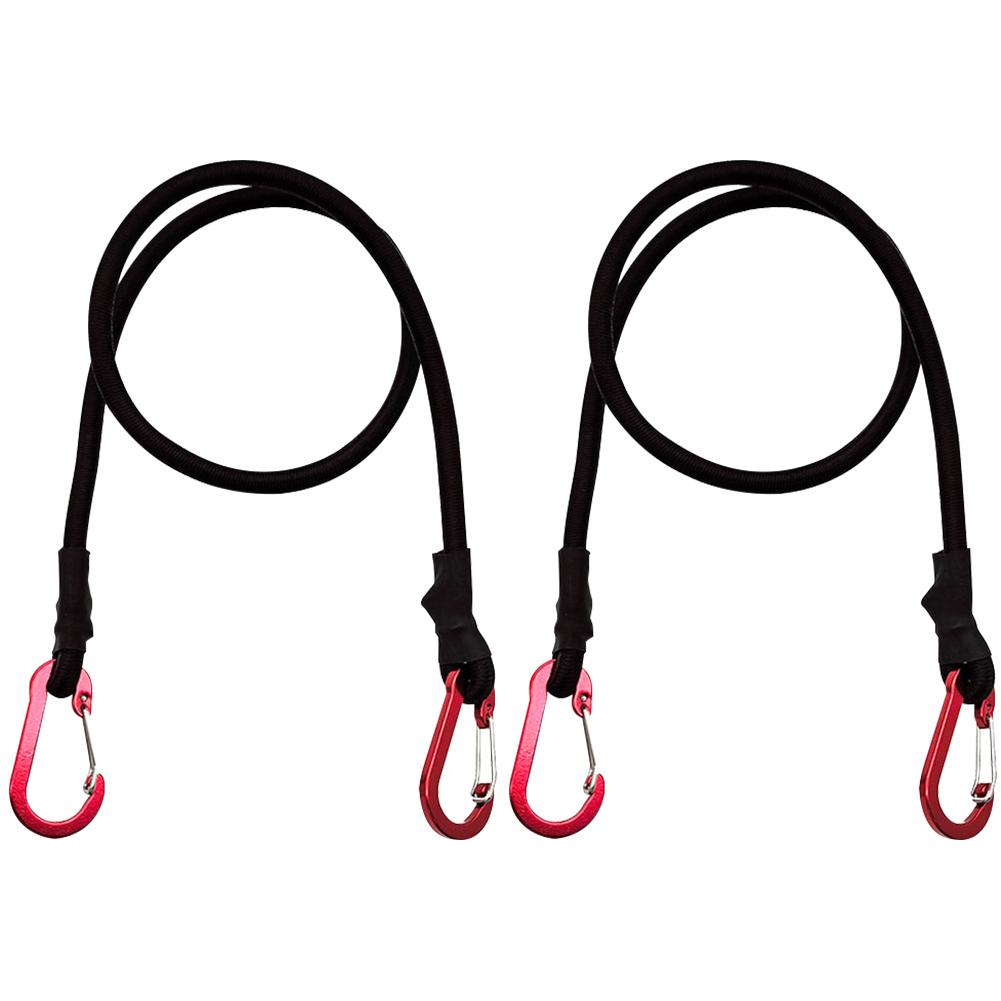 Heavy Duty Bungee Cord Aluminum Alloy Elastic Tie Strap String Carabiner Hooks Cord Elastic Rope Camping Accessories