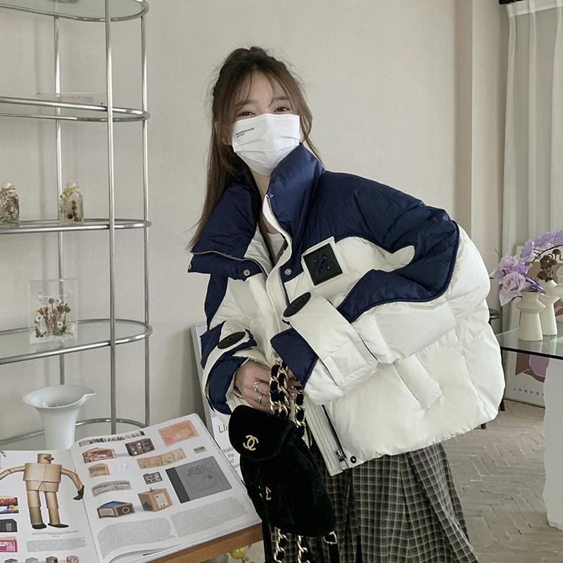 New women's winter short cotton-padded clothes, loose and thickened trendy warm jacket design