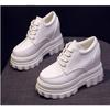 Mode Harajuku Dames Sleehakken Sportschoenen Voor Vrouw Verhogend 11CM Chunky Dad Sneakers Dames Ademend Platform Leer Casual Schoenen