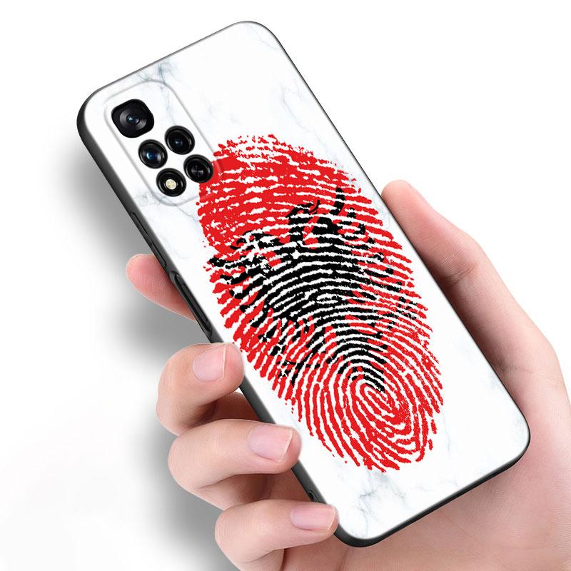 Albania Flag Black Silicone Phone Case For Xiaomi POCO X3 X4 NFC F4 GT F5 F6 M3 M4 M6 X5 X6 Pro 5G M5 C55 C65