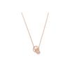 Further Double Ring Hollow Gold Plated Necklace Women Necklace Rose-Gold 5419853