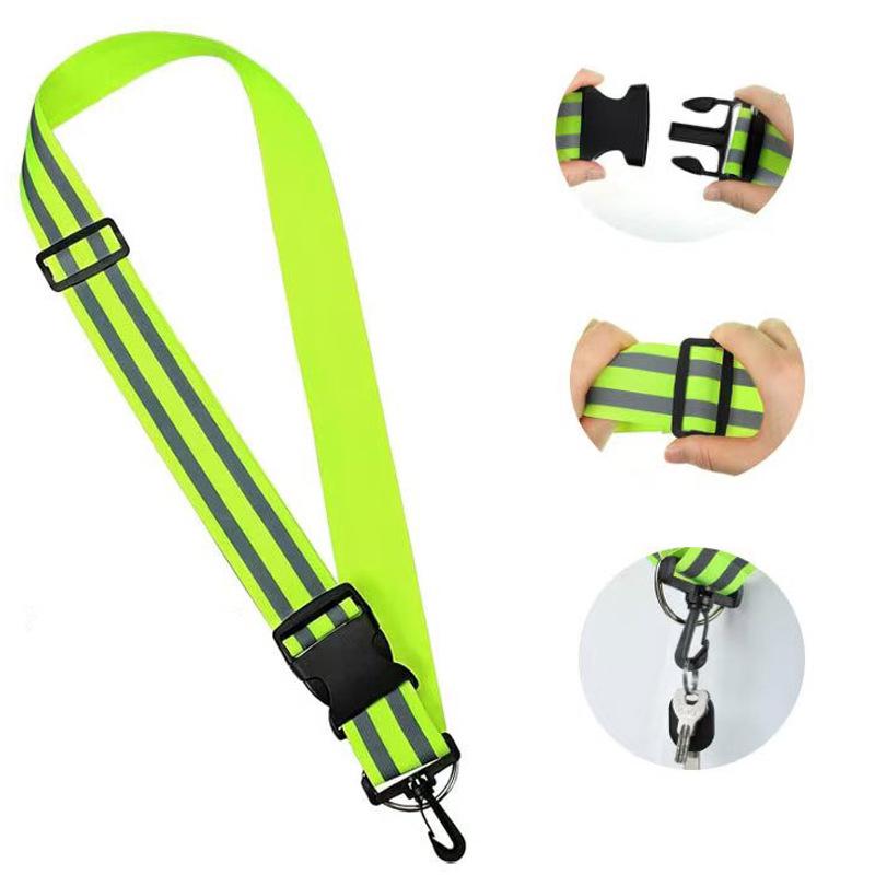 Adjustable Non-slip High Visibility Reflective Sports Strap for Night Running and Cycling