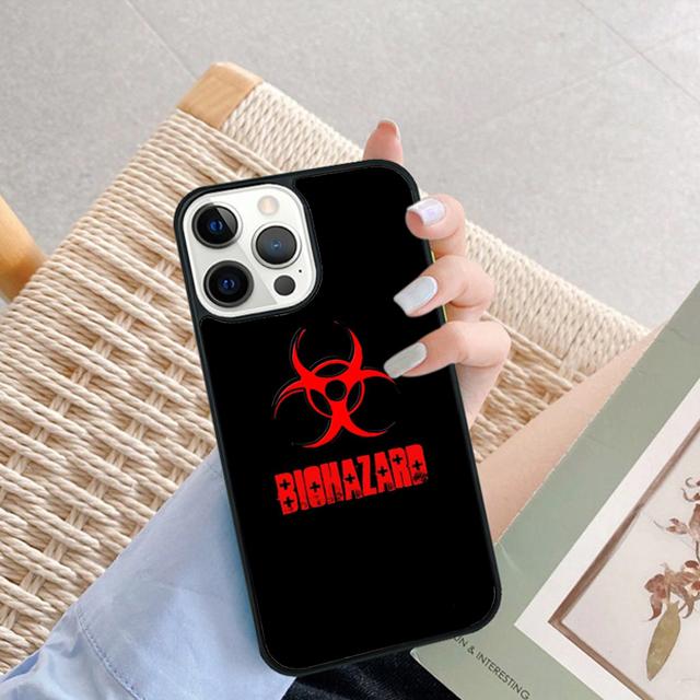 Biohazard Symbol Phone Case For iPhone 17 Air 16 15 14 plus 12 13 Pro max Soft Bumper Shell Cover coque