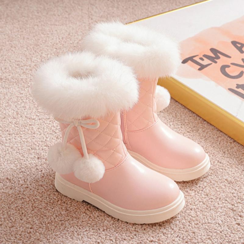 

Детские зимние сапоги, зимние детские сапоги, детские сапоги-принцессы на меху для детей среднего возраста, детские хлопковые сапоги, полусапоги 27 розовый