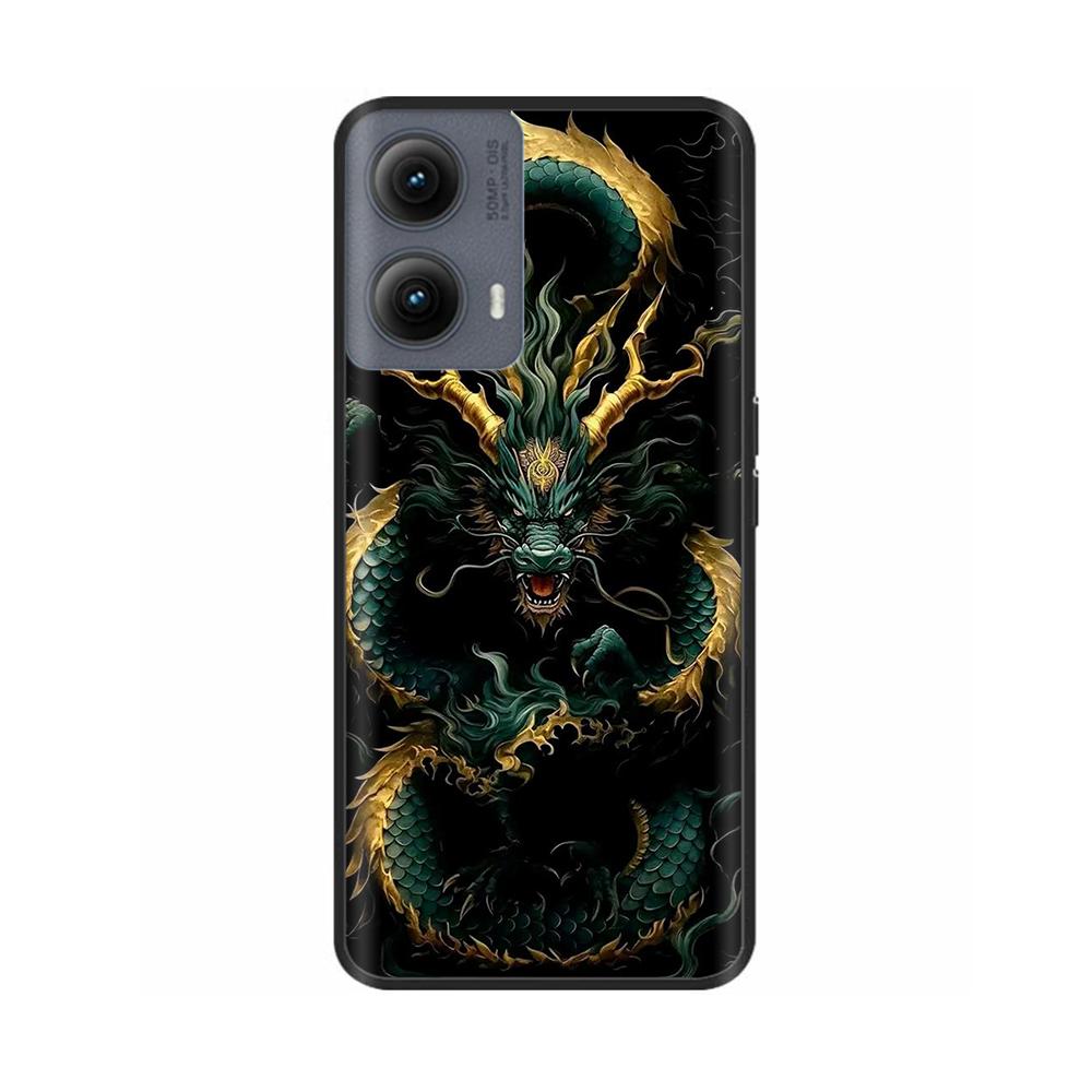 Silicone Casing For Motorola Edge 2024 Case Lovely Cartoon Soft TPU Black Cover For Moto Edge 2024 6.6" Shockproof Fundas Capa
