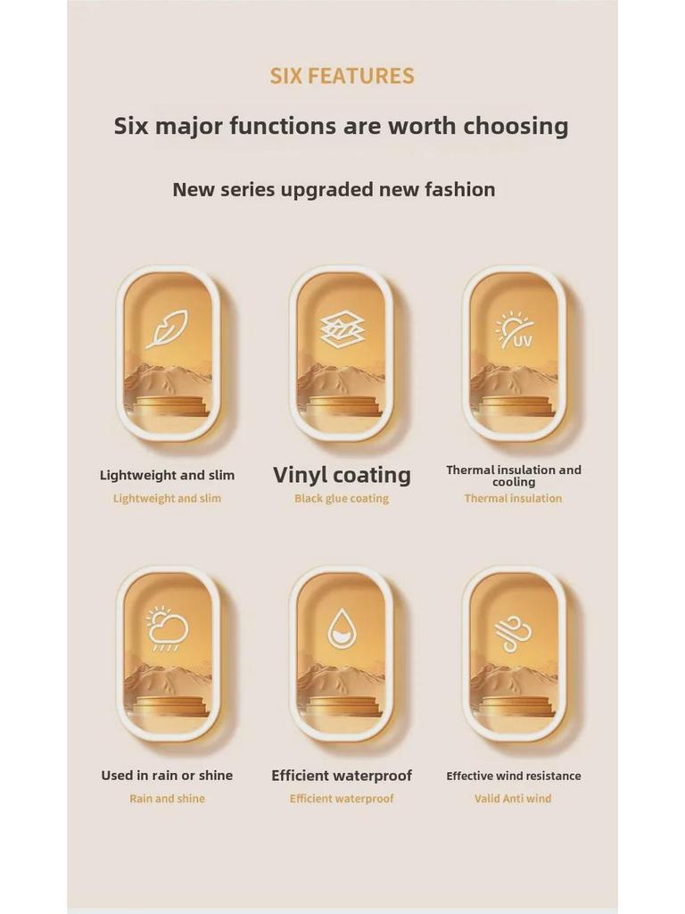 105g 5-Bone Carbon Fiber Ultra-Light Portable Sun Umbrella - Ultra-Thin, Anti-UV, Designed for Women