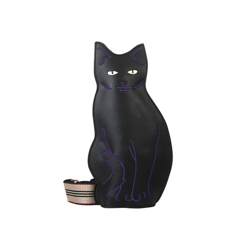 

2025 Новинка Kawaii Personality Cat Chest Bag Большая вместимость Трехмерная Линейная Текстура Мультяшная Сумка Через Плечо Регулируемый Ремень На Плечо Сумка фиолетовый