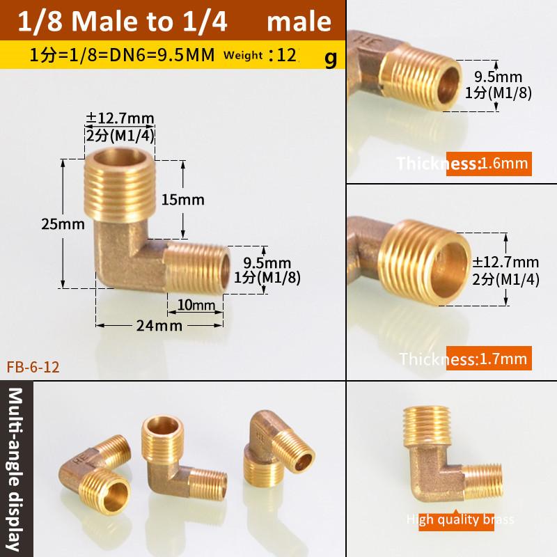 1/8" 1/4" 3/8" 1/2" 3/4" 1" Innengewinde x Außengewinde 90 Grad Messing Winkelstück Rohrfitting Verbinder Kupplung Für Wasser Kraftstoff Kupfer Adapter