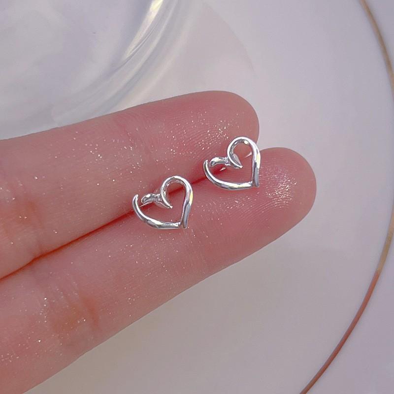 S925 Silver Stud Earrings Women's Ear Hole Earrings Niche Design Earbone Studs High-end Earrings