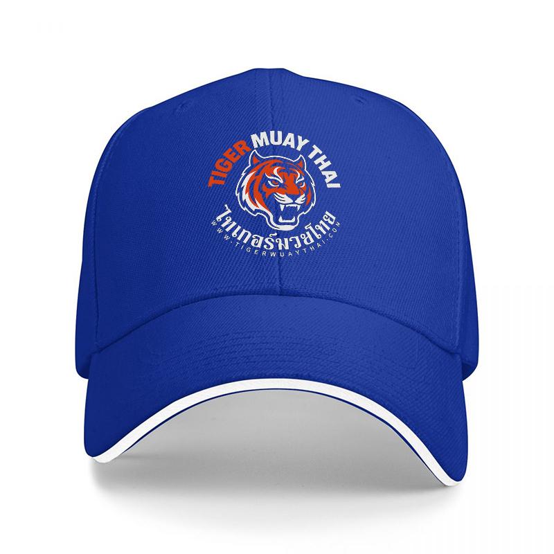 Tiger Muay Thai Baseball Cap with Bold Tiger Logo and White Trim Design for Martial Arts Enthusiasts and Fitness Fans