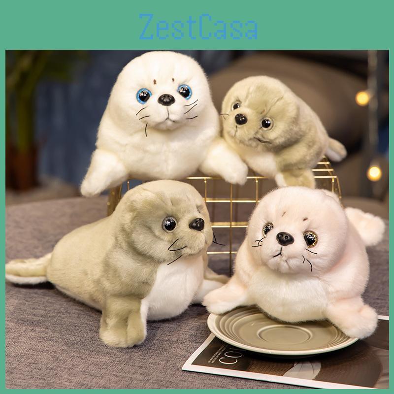 Fluffy Seal Adorable Plush Toy Cute Stuffed Animal For Kids Perfect Comfort Gift