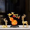 Resin Deer Gourd Home Decor Set Living Room Entryway TV Cabinet Shelf Modern Chinese Style Ornament Gift