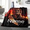 Custom Name Horror Movie Night Party Blanket For Couch Bed Plush Cozy Fuzzy Blanket Super Soft Warm Blankets For Fall And Winter 0916171