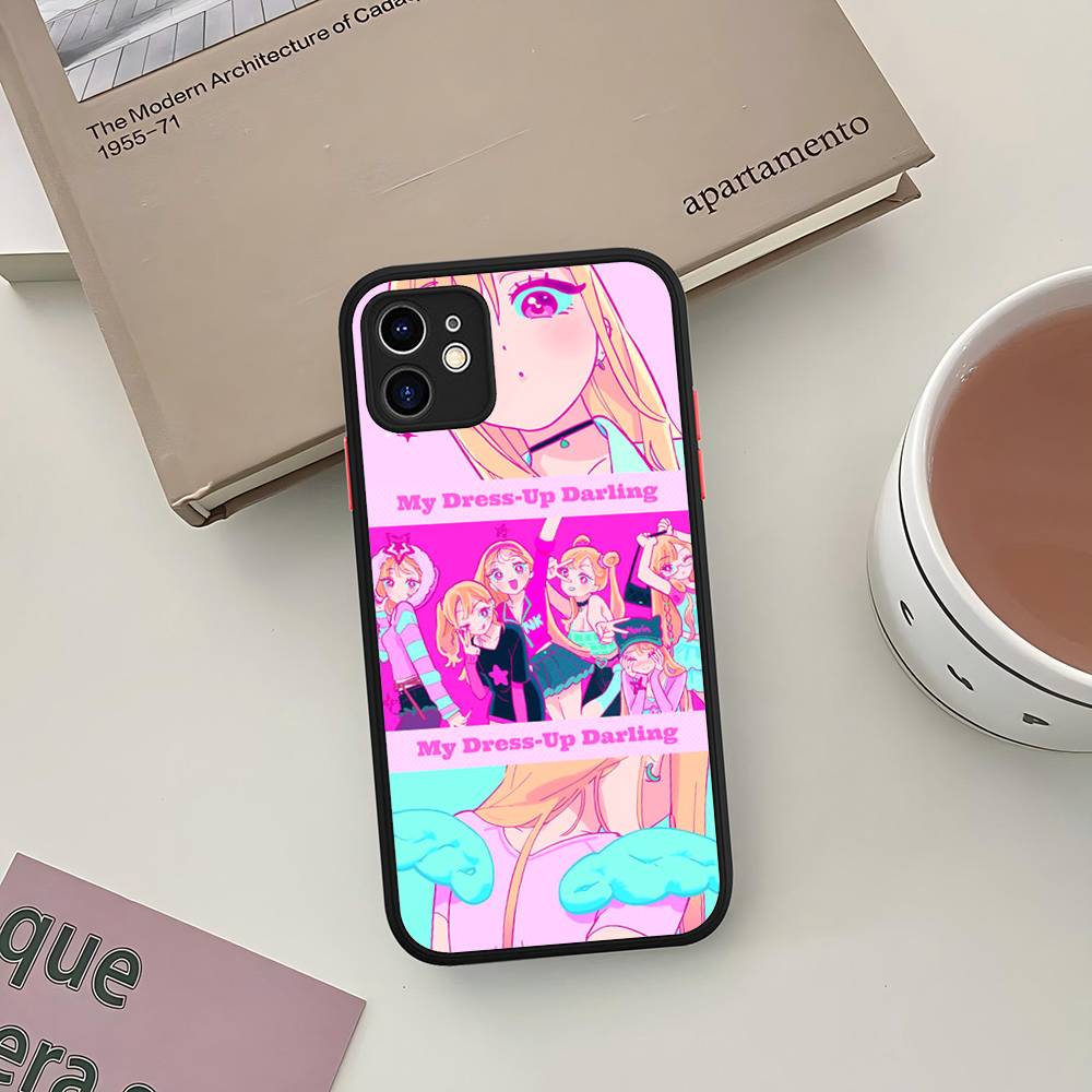 Anime My Dress-Up Darling Phone Case For iPhone 11 12 13 14 15 16 Pro Plus X XS MAX Matte Bumper Shockproof Cover