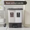 Dual-Compartment Pedal Trash Can for Kitchen & Bathroom