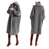 2026 autumn and winter loose fur integrated imitation fur jacket women's clothing medium and long large trench coat lamb wool thickened tide