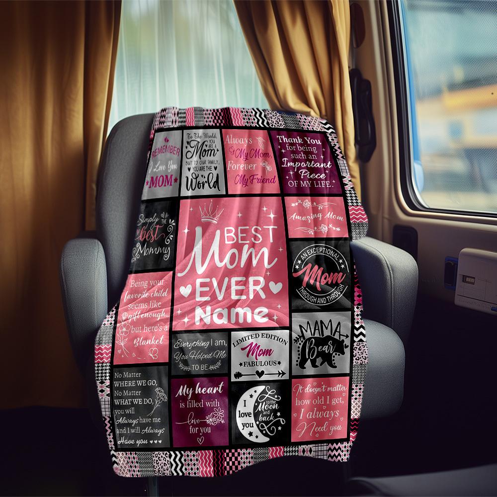 Mom'S Love Customize Your Name Rv Blanket Comfortable Soft Lightweight Multiseasonal Blanket For Travel Camping Picnics Sofas Rvs Beds Living Rooms