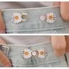 Reusable Metal Buttons Pearl Snap Fastener Pants Pin Retractable Button Sewing-on Buckles for Jeans Perfect Fit Reduce Waist