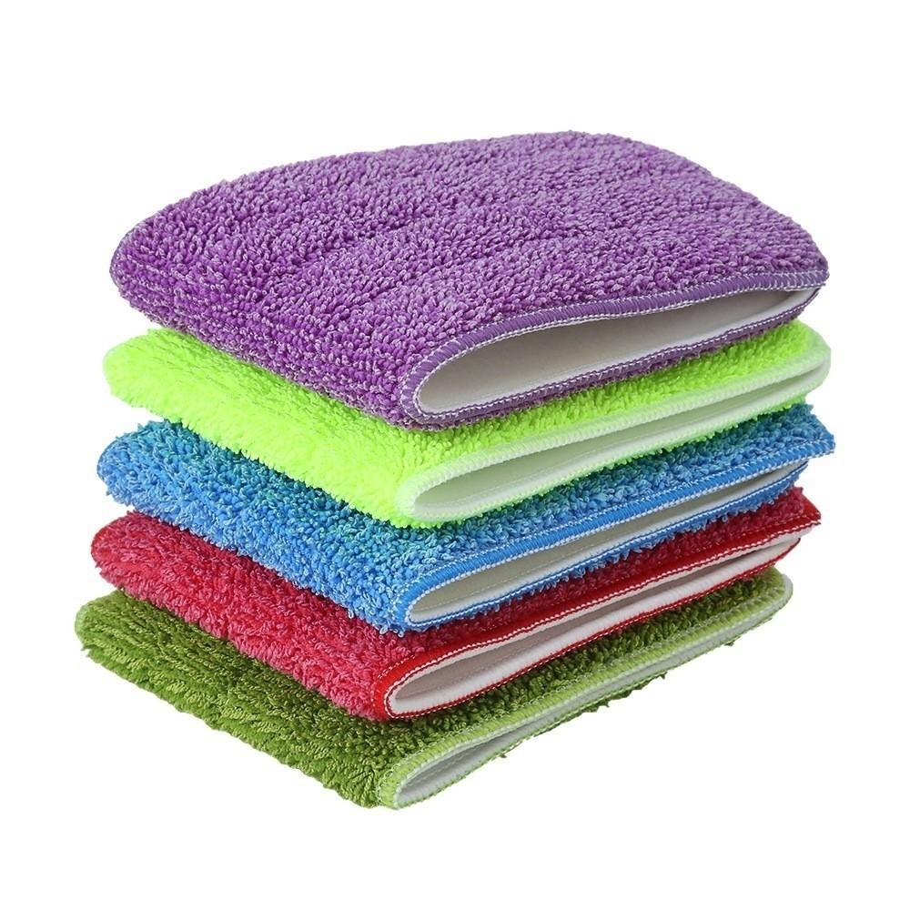 4 Pieces/set Absorbent Mop Replacement Cloth Washable Cleaning Cloth Flat Mop Cloth  Floor Cleaning