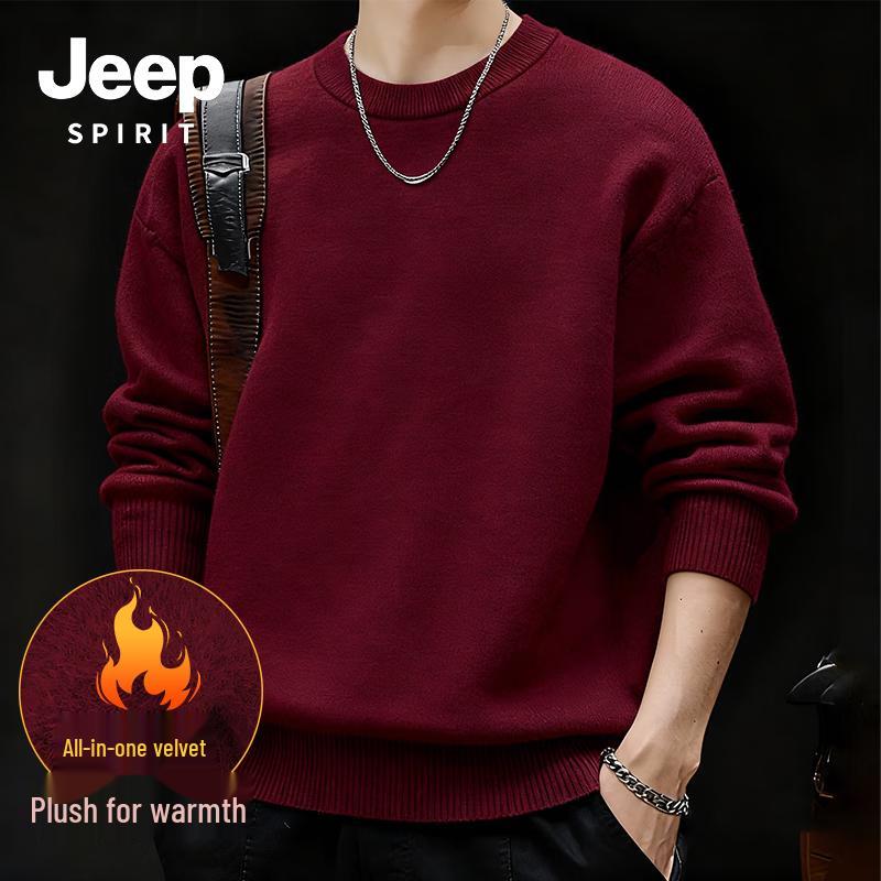 

JEEP SPIRIT Men s Fleece Lined Thermal Knit Sweater 3XL
