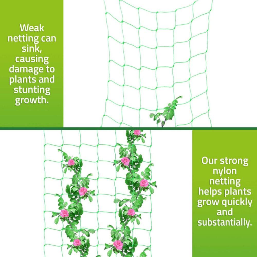 2pcs 1.8M x 3.6M Support Fence Mesh, Garden Plant Climbing Net Vegetable Vine Flower Trellis