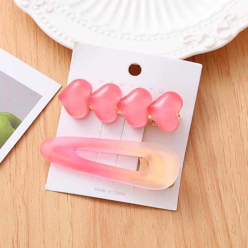 Dopamine Korean Minimalist Milk Coffee Hairpin for Women - Seamless Edge Side Bangs Clip for Frizzy Hair