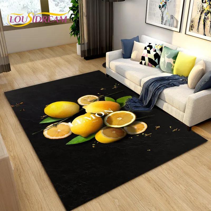 Fruits Series Kitchen Area Rug Carpet for Living Room Bedroom Playroom Sofa decor home Non-slip rug Floor Mat Soft