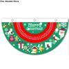 90x45cm Christmas Bunting Fan Flag Polyester Snowman Fan-shaped Flag Banner with Metal Grommet Hanging