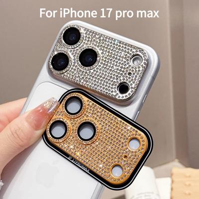 HD Bling Glitzer Diamant Rüstung Kamera Schutz für iPhone 17 Pro Max 17Pro Kratzfest Vollabdeckung Linse Gehärtetes Glas Film Kappe