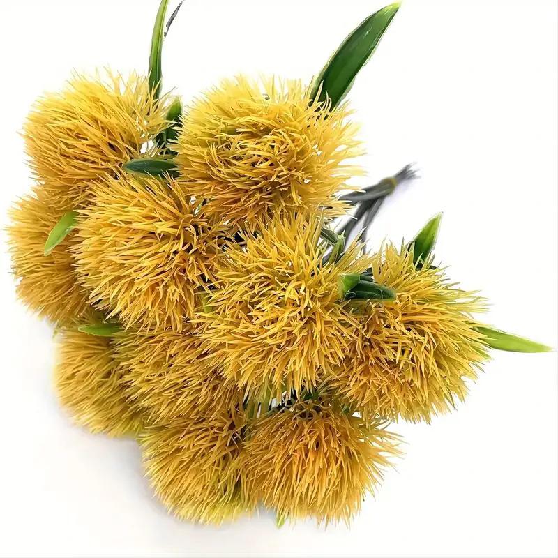 Simulated Flower Single Dandelion Plastic Flower European Style Scallion Ball Home Plant Ornament Flower Arrangement Garden
