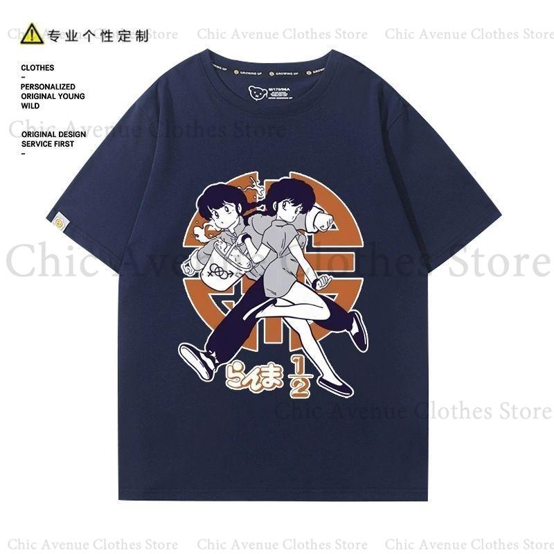 Anime Ranma Series Print Tshirt Short Sleeve Tee Summer Tops Casual Tshirt for Unisex Women Clothes for Unisex Women Daily Tshirt