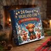 Cute Highland Cow Figurines 24 Days 3D Advent Calendar 2026, Farm Cattle Christmas Seasonal Home Decor Items Countdown Calendar, Collectible