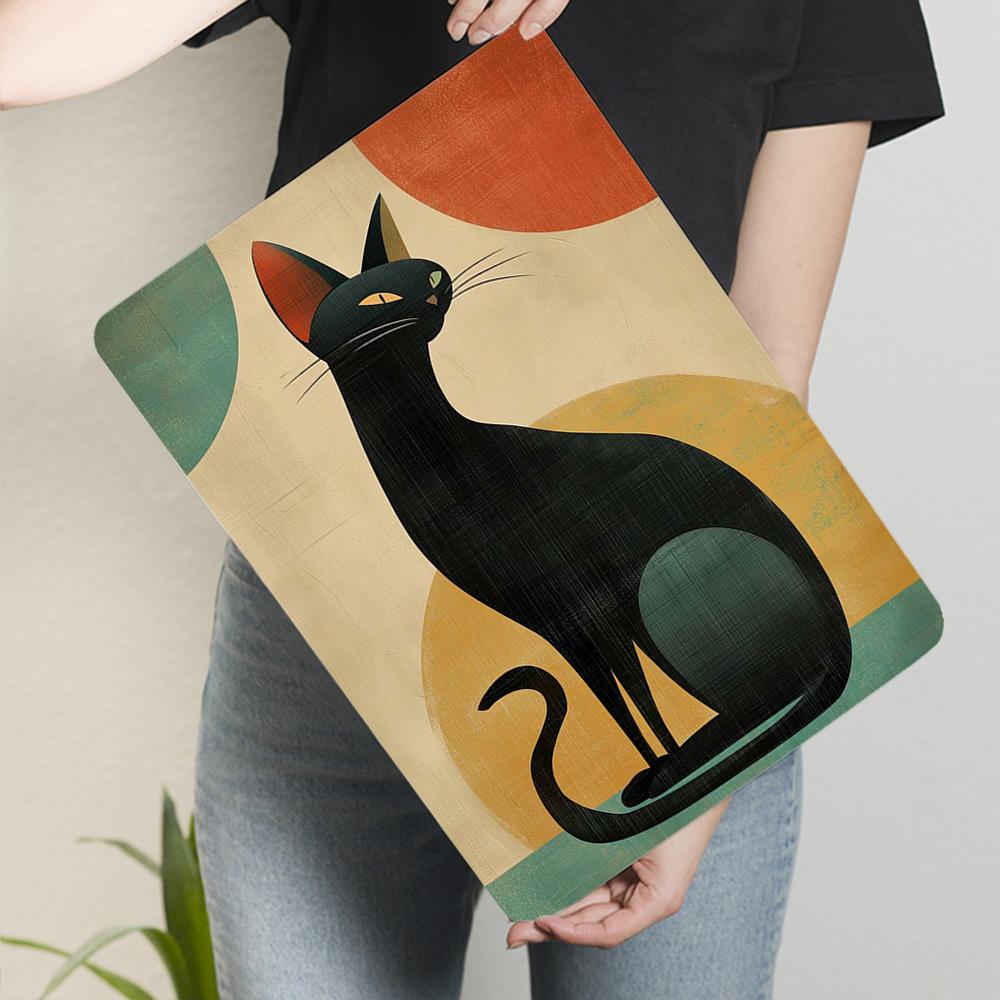 Modern Minimalist Egyptian Style Black Cat Iron Wall Art Vintage Decorative Hanging for Living Room
