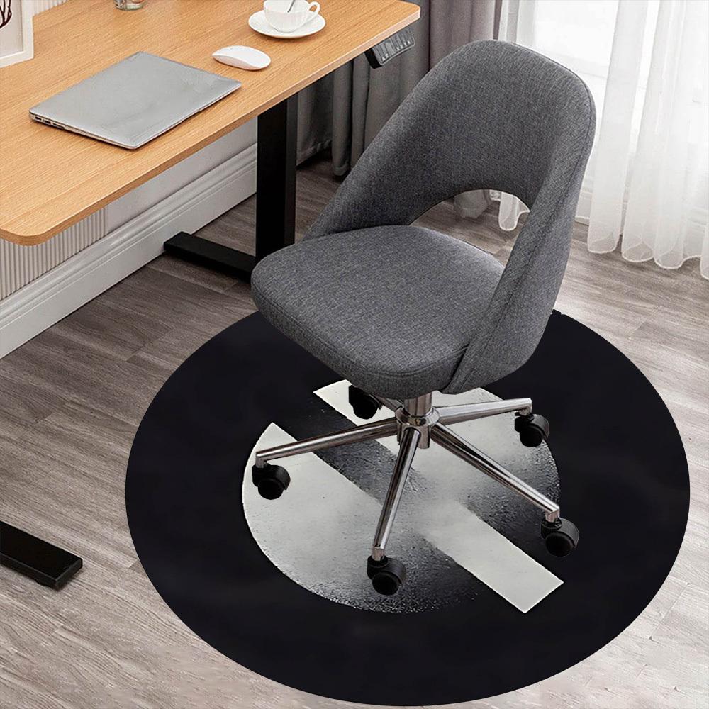

1pc No smoking Round Chair mat Area Rug - Non-Slip, Floor Mat for Office, Bedroom, and Indoor Decor -1002261 80cm by 80cm