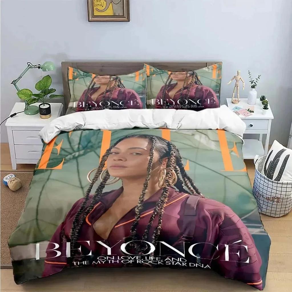 Cantora Pop Feminina B-Beyonce Conjunto de Cama Meninos Meninas Twin Queen King Size Capa de Edredom Fronha Cama Meninos Adultos Têxteis para Casa