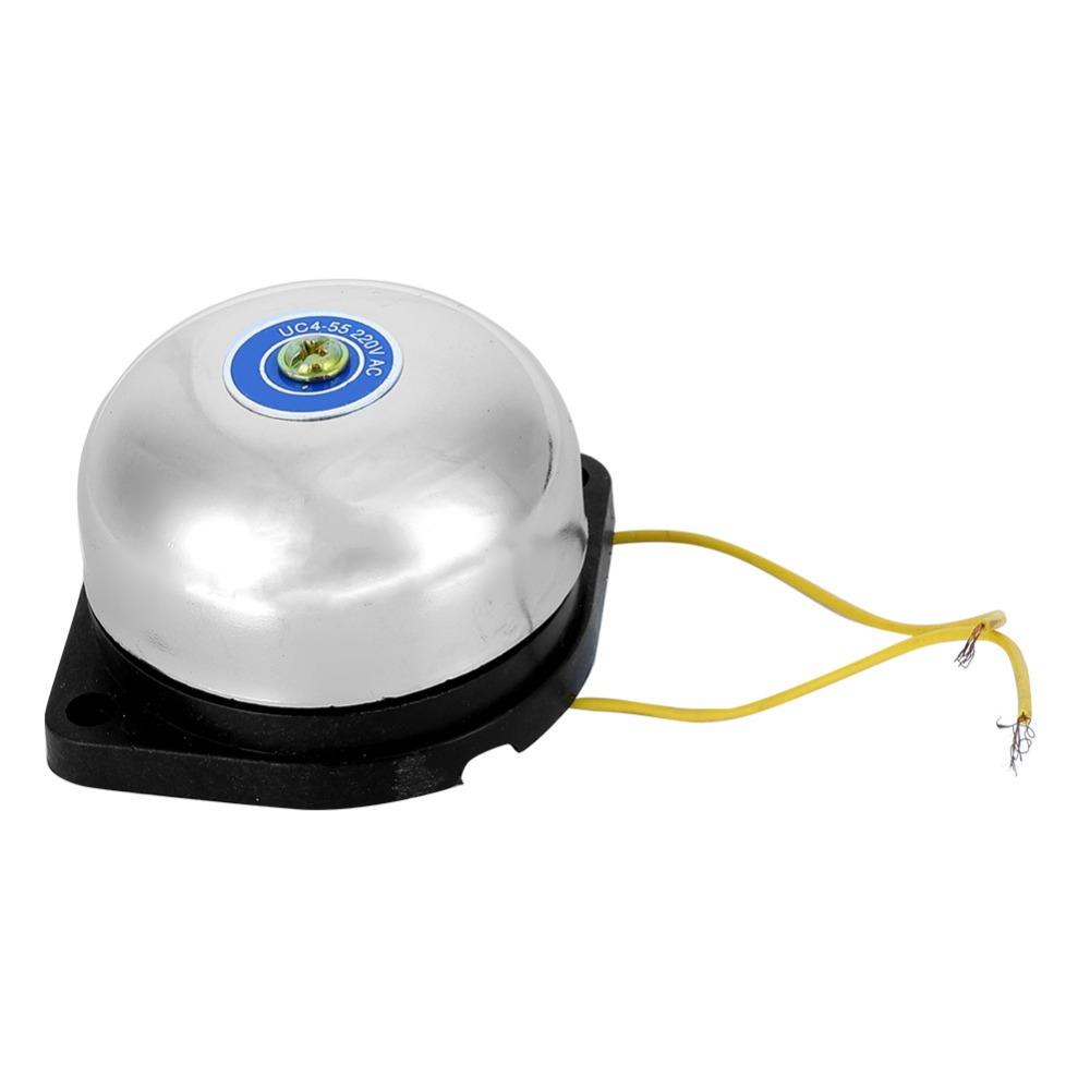 Time Signal 2 Inch Electric Bell Stainless Steel No Spark Fire Alarm Gong Inner Strike Type 220V 5W Electric Ring Door