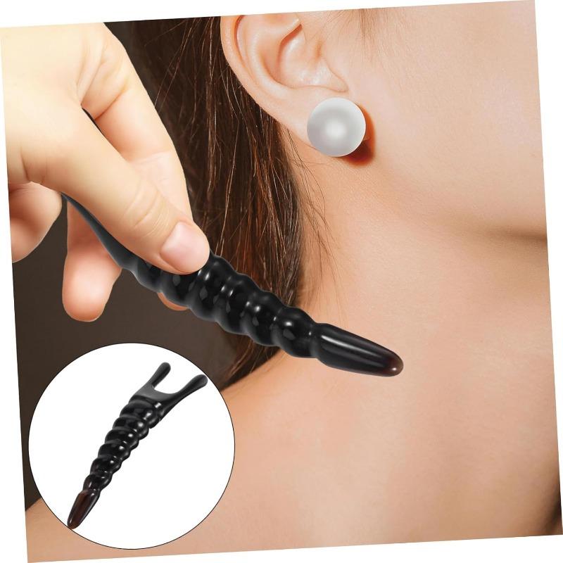 Portable Black Horn Massage Stick - Mini Gua Sha Tool for Face, Eyes & Neck, Acupressure Therapy for Eye Fatigue, Durable & Compact for Home